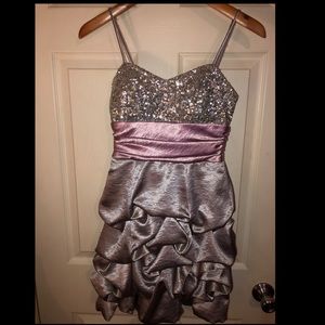 silver sequined dress